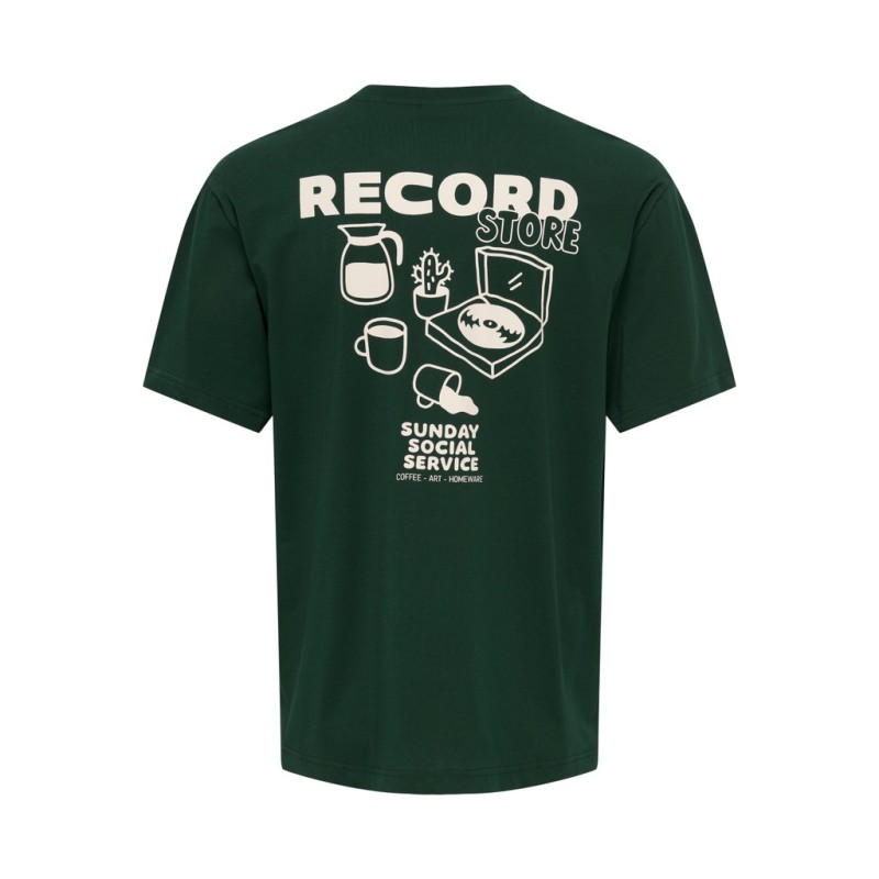 ONLY & SONS Mass chill life relaxed T-shirt - Pine Grove Print / RECORD