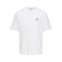 ONLY & SONS Mass chill life relaxed T-shirt - Bright White Print / NEW YORK