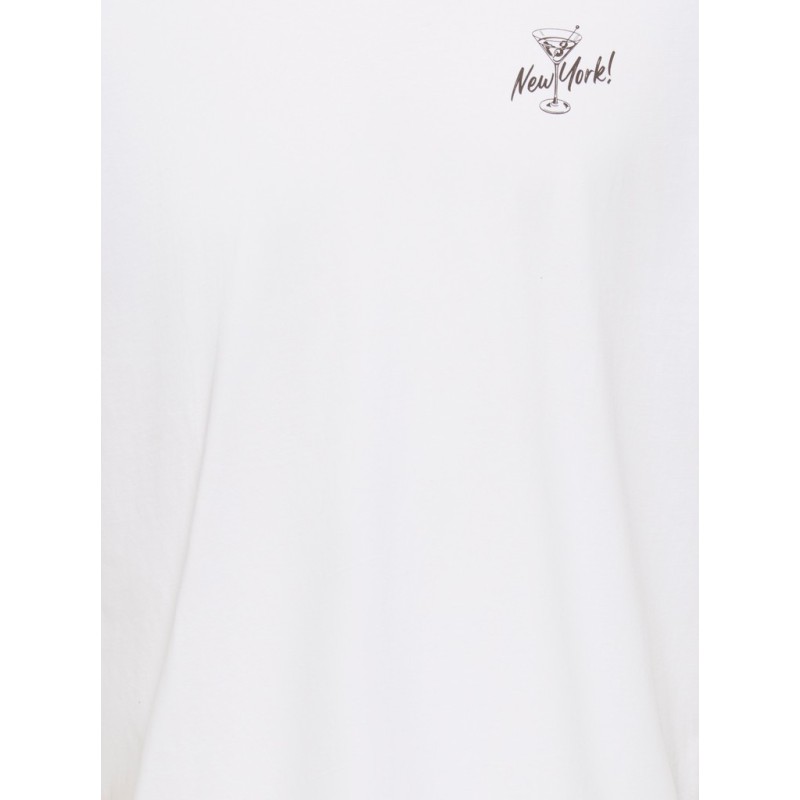 ONLY & SONS Mass chill life relaxed T-shirt - Bright White Print / NEW YORK