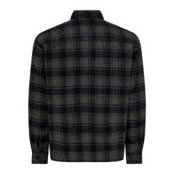 ONLY & SONS Eske checked overshirt - Dark Navy / GRAY PINSTRIPE