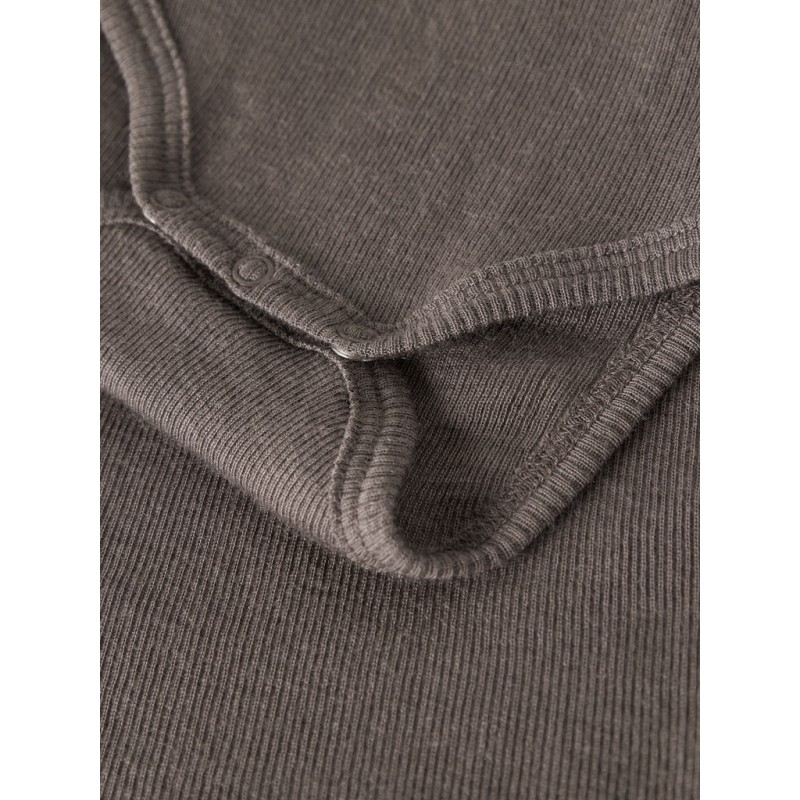 NAME IT BABY Wossa langærmet body merinould/silke - Morel