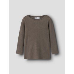 NAME IT MINI Wossa rib langærmet bluse - Morel