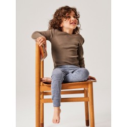 NAME IT MINI Wossa rib langærmet bluse - Morel