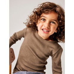 NAME IT MINI Wossa rib langærmet bluse - Morel