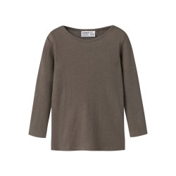 NAME IT MINI Wossa rib langærmet bluse - Morel