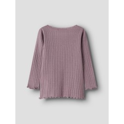 NAME IT MINI Wossa rib langærmet bluse - Toadstool