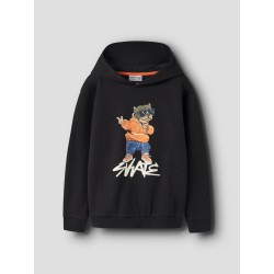 NAME IT KIDS Navi langærmet sweat hoodie - Black