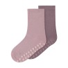 NAME IT Mini Wak 2-pak skridsikre strømper - Violet Ice