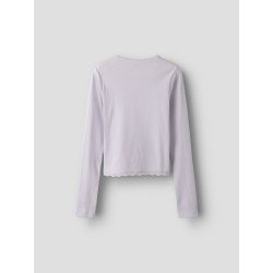 LMTD Ninaja lanærmet crop blonde bluse - Misty Lilac