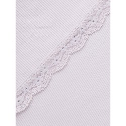 LMTD Ninaja lanærmet crop blonde bluse - Misty Lilac