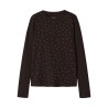 NAME IT KIDS Nolovo langærmet slim bluse - Chocolate Plum