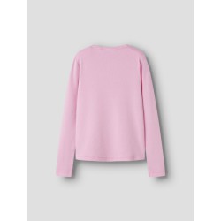 NAME IT KIDS Nolovo langærmet slim bluse - Bogionia Pink