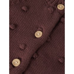 NAME IT BABY Nasha langærmet strikcardigan - Wild Ginger