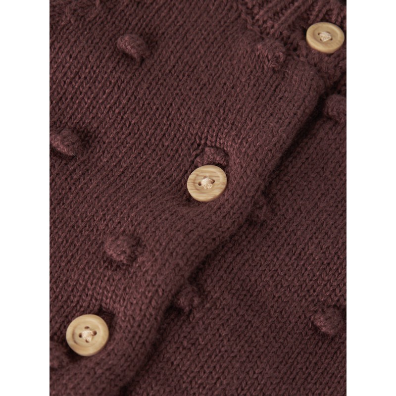 NAME IT BABY Nasha langærmet strikcardigan - Wild Ginger