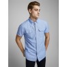 Jack & Jones Fred kortærmet skjorte - Dusk Blue