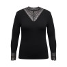 ONLY CARMAKOMA Tilde rib blonde bluse - Black