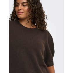 ONLY CARMAKOMA Rica strik pullover - Chocolate Torte / Melange