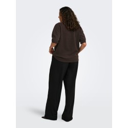 ONLY CARMAKOMA Rica strik pullover - Chocolate Torte / Melange