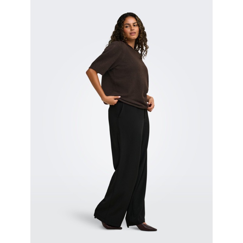 ONLY CARMAKOMA Rica strik pullover - Chocolate Torte / Melange