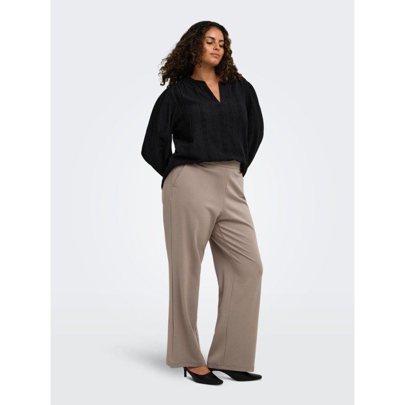 ONLY CARMAKOMA Minna langærmet bluse - Black