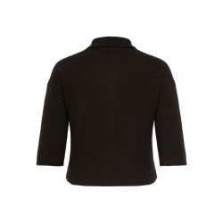 ONLY CARMAKOMA Macey polo strikcardigan - Coffee Bean / Button