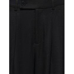 ONLY Miles pleat wide leg bukser - Black
