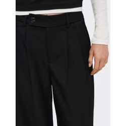 ONLY Miles pleat wide leg bukser - Black
