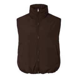 PIECES Sif vest - Hot Fudge