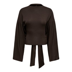 ONLY Estrid langærmet bluse - Coffee Bean