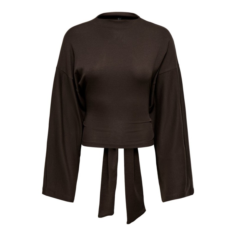 ONLY Estrid langærmet bluse - Coffee Bean