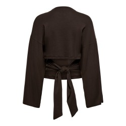 ONLY Estrid langærmet bluse - Coffee Bean