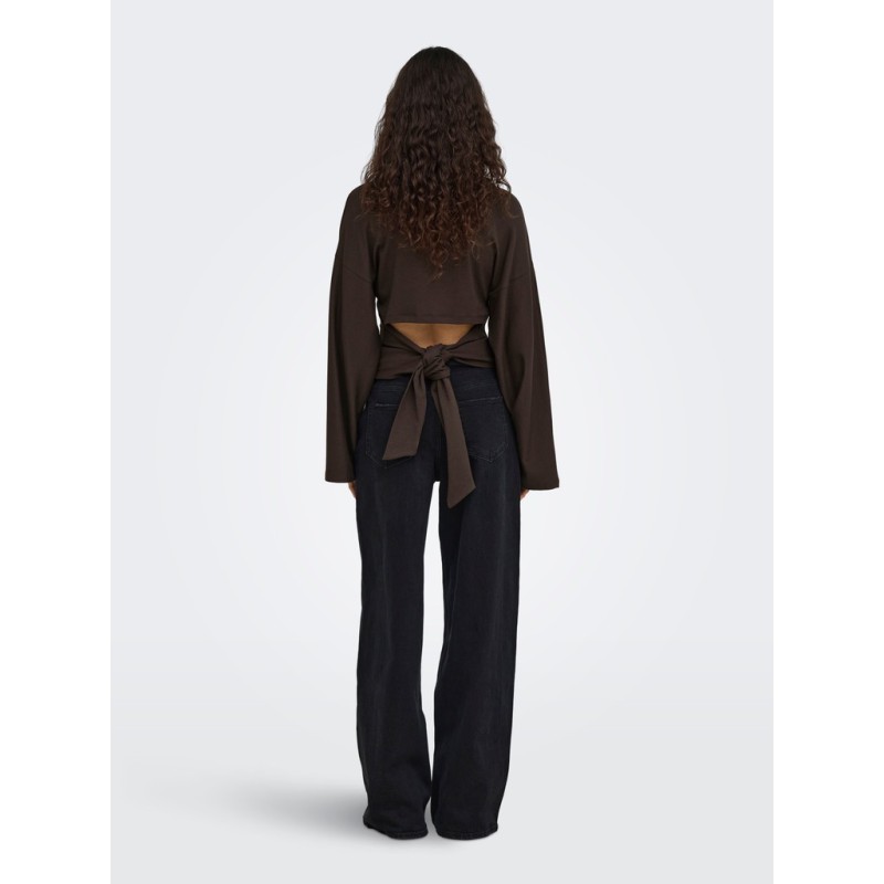 ONLY Estrid langærmet bluse - Coffee Bean