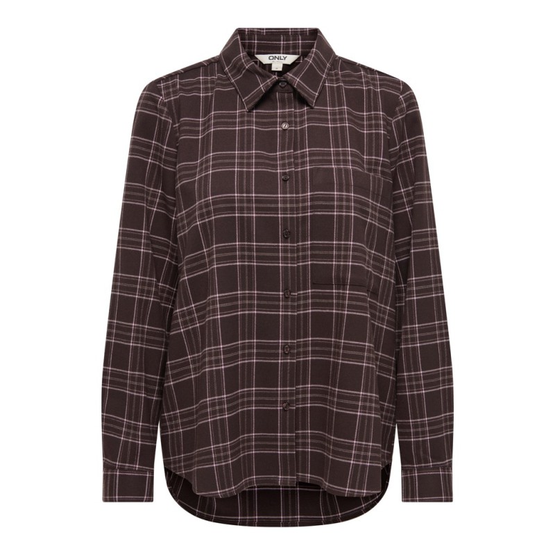 ONLY Wren skjorte - Black / Checked forge