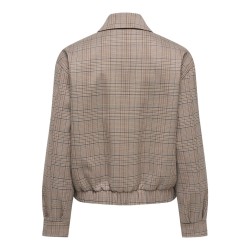 ONLY Ursula bomber jakke - Toasted Coconut / Checks