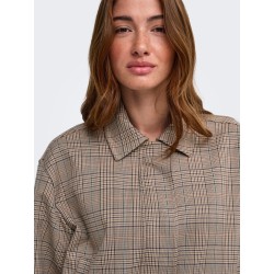 ONLY Ursula bomber jakke - Toasted Coconut / Checks