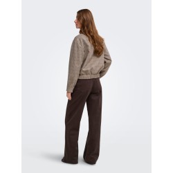 ONLY Ursula bomber jakke - Toasted Coconut / Checks