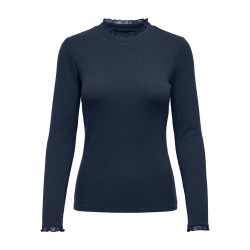ONLY Leslie langærmet blonde bluse - Navy Blazer