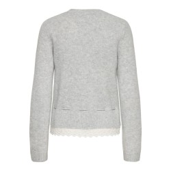 ONLY Cher langærmet strikcardigan - Light Grey Melange