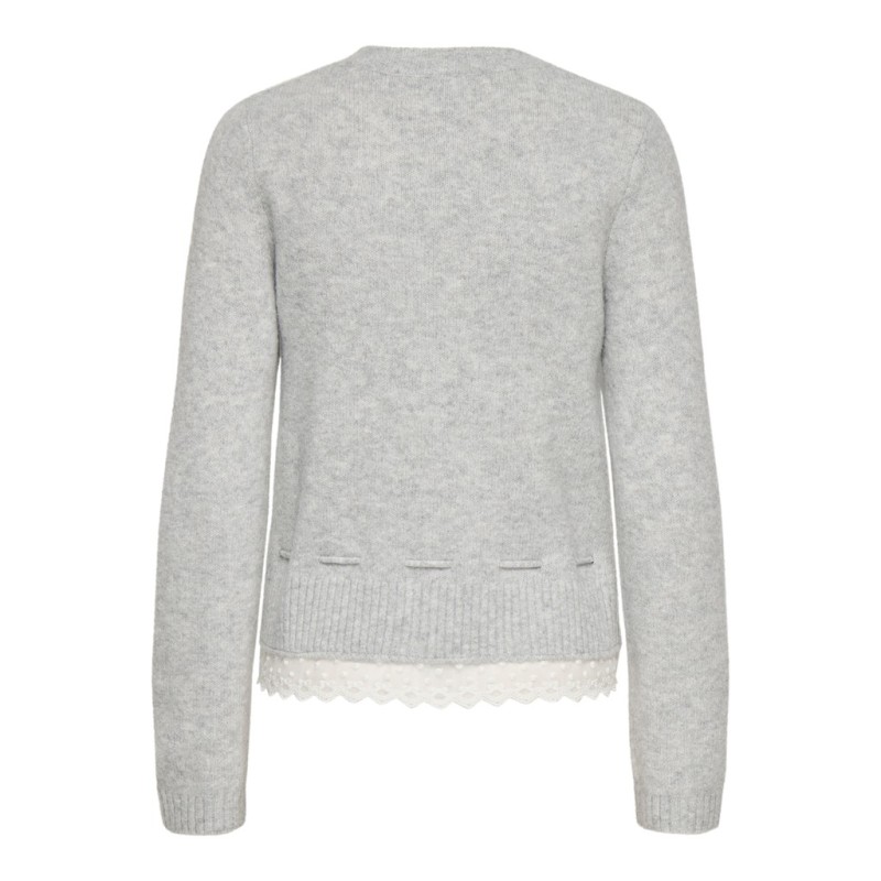 ONLY Cher langærmet strikcardigan - Light Grey Melange