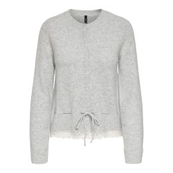 ONLY Cher langærmet strikcardigan - Light Grey Melange