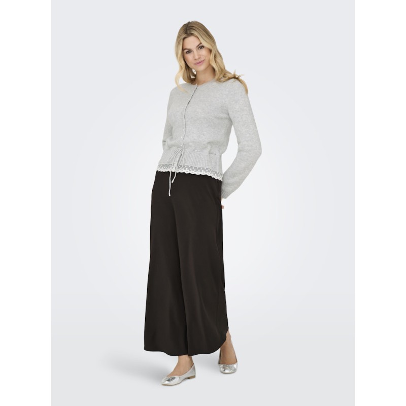 ONLY Cher langærmet strikcardigan - Light Grey Melange