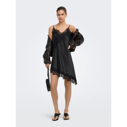 ONLY Indona strap satin blonde kjole - Black