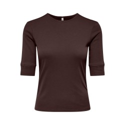 ONLY Kira 2/4 T-shirt - Coffee Bean