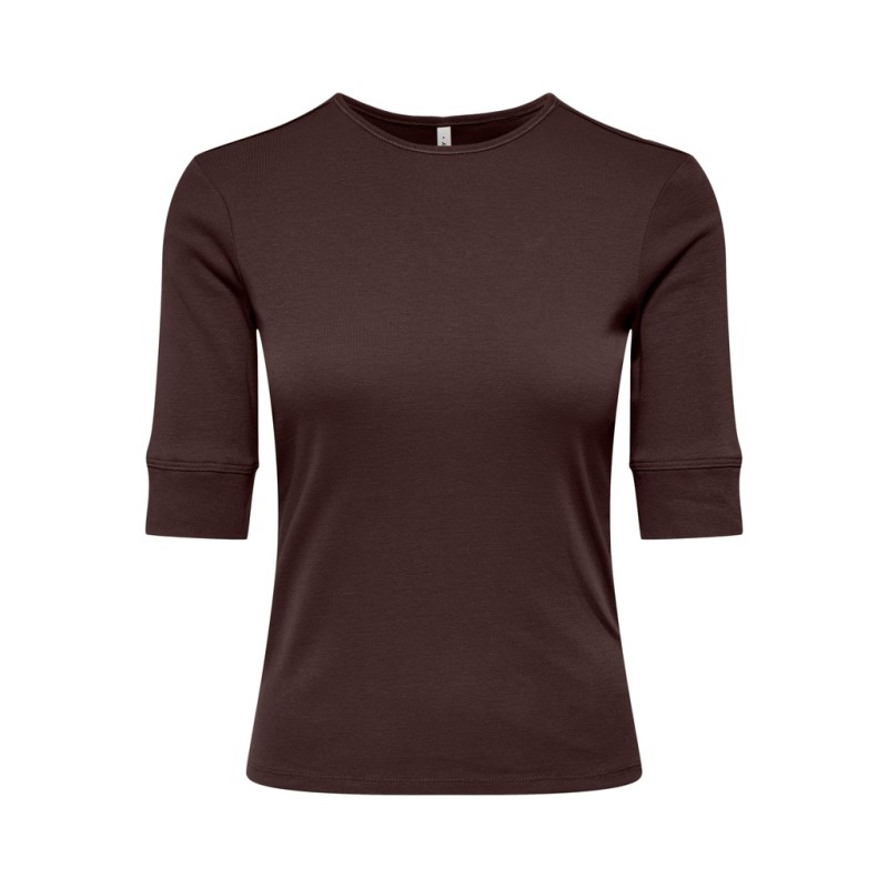 ONLY Kira 2/4 T-shirt - Coffee Bean