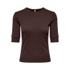 ONLY Kira 2/4 T-shirt - Coffee Bean