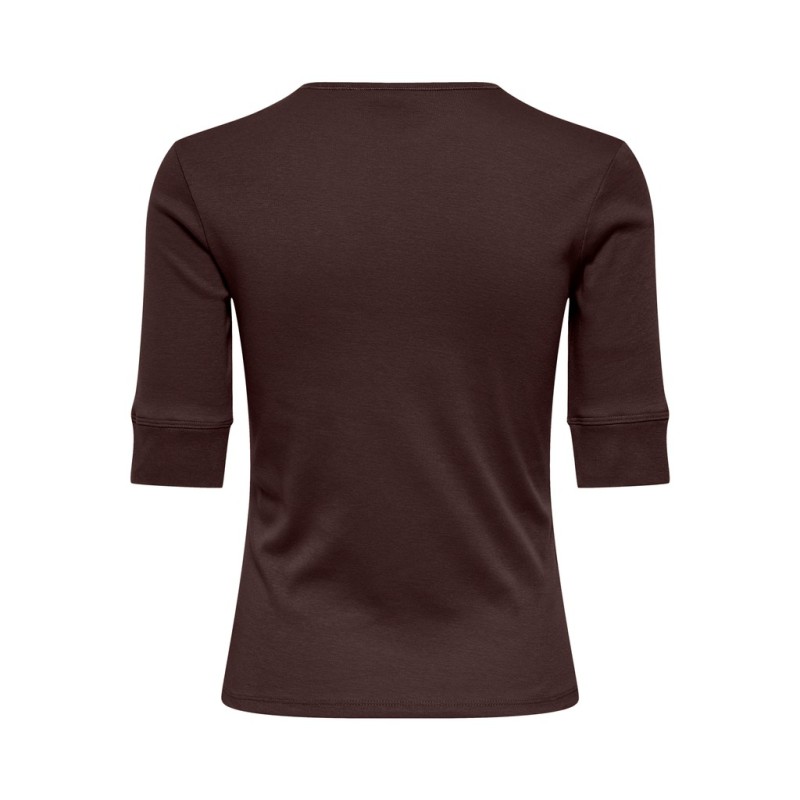ONLY Kira 2/4 T-shirt - Coffee Bean