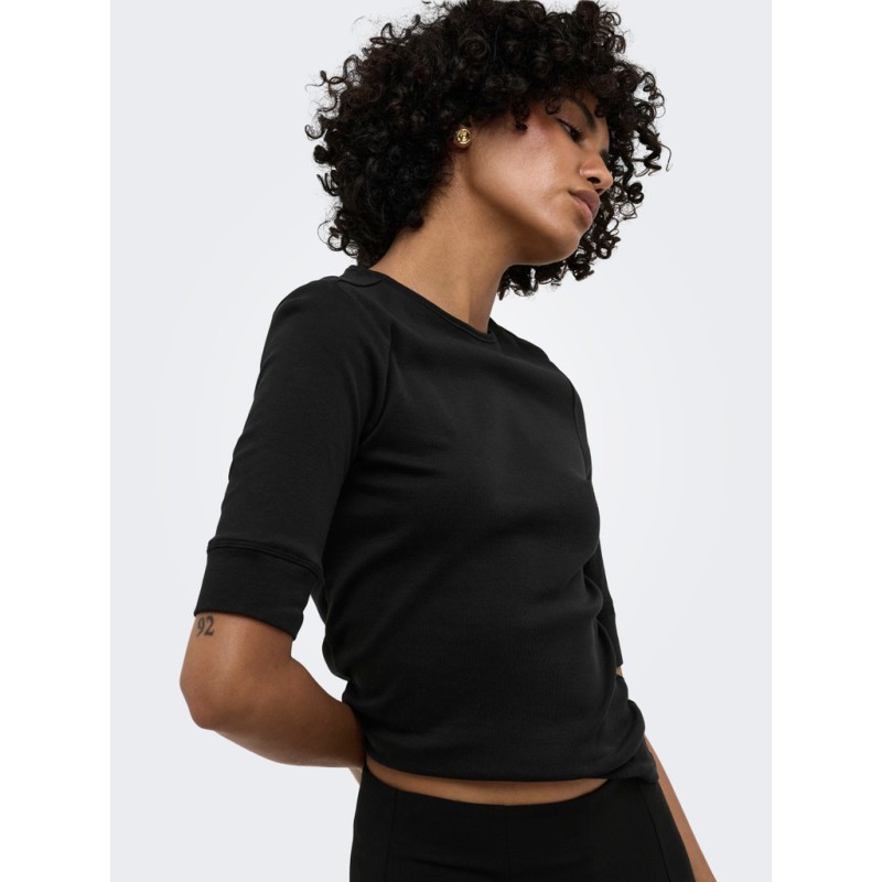 ONLY Kira 2/4 T-shirt - Black