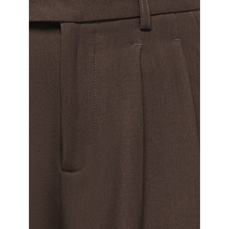 ONLY Miles pleat wide leg bukser - Coffee Bean