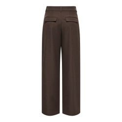 ONLY Miles pleat wide leg bukser - Coffee Bean