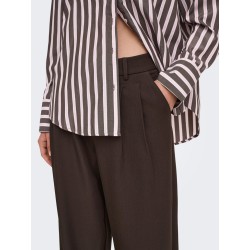 ONLY Miles pleat wide leg bukser - Coffee Bean